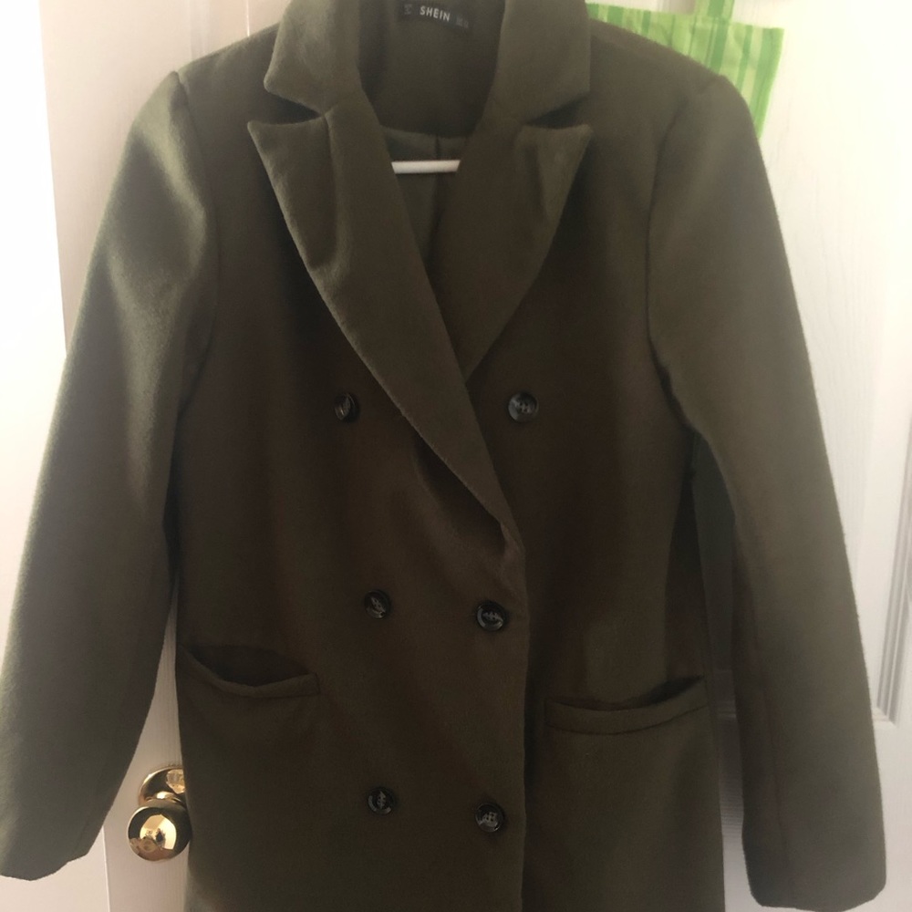 Dark army green spring/ fall coat